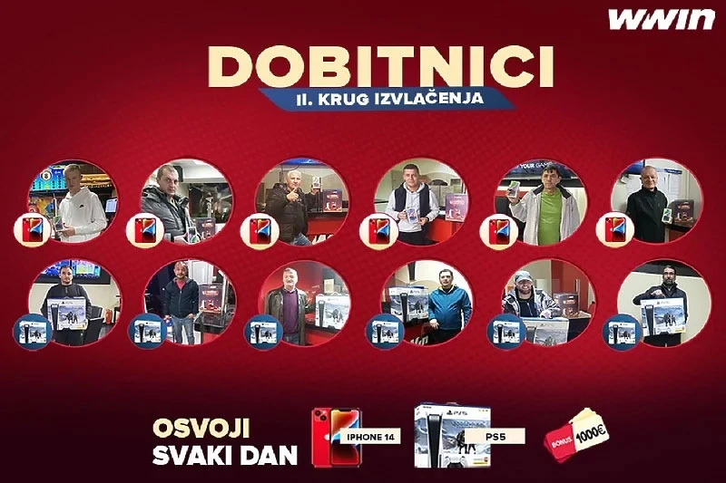 Wwin Vas nagrađuje: Svaki dan iPhone 14, PlayStation 5 i 1.000 eura bonusa