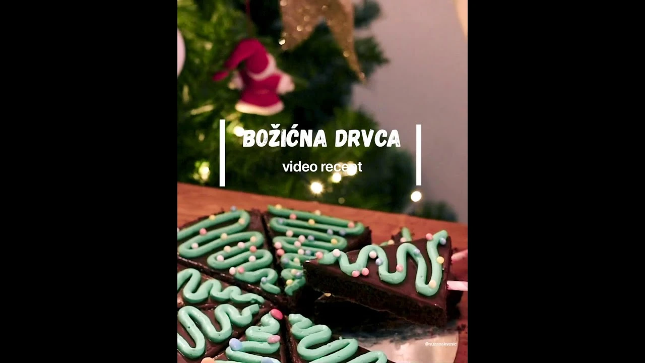 Čokoladna božićna drvca - jednostava brz i dekorativan kolačić