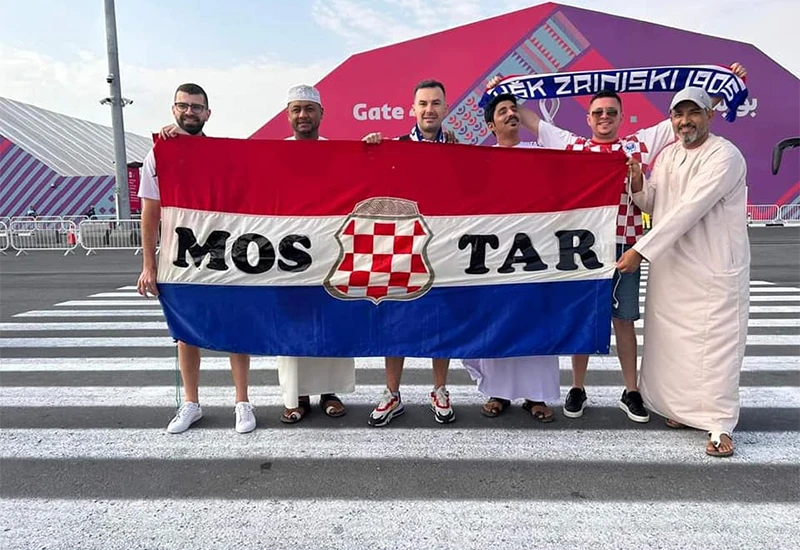 FOTO | Mostarski vatrogasci u Katru uz obilježja Zrinjskog proslavili pobjedu Hrvatske