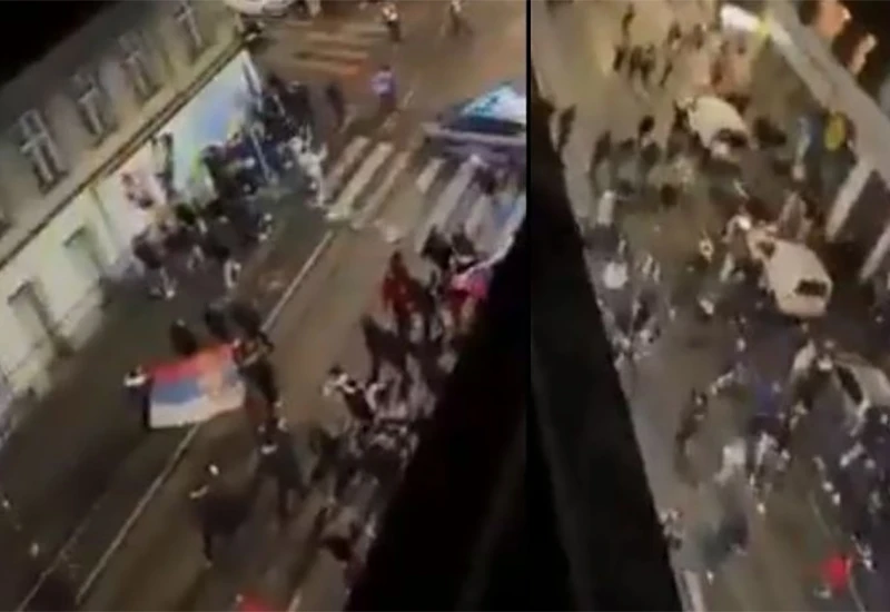 VIDEO | Srbi urlali po Beču: "Ubij, zakolji, da Šiptar ne postoji!"