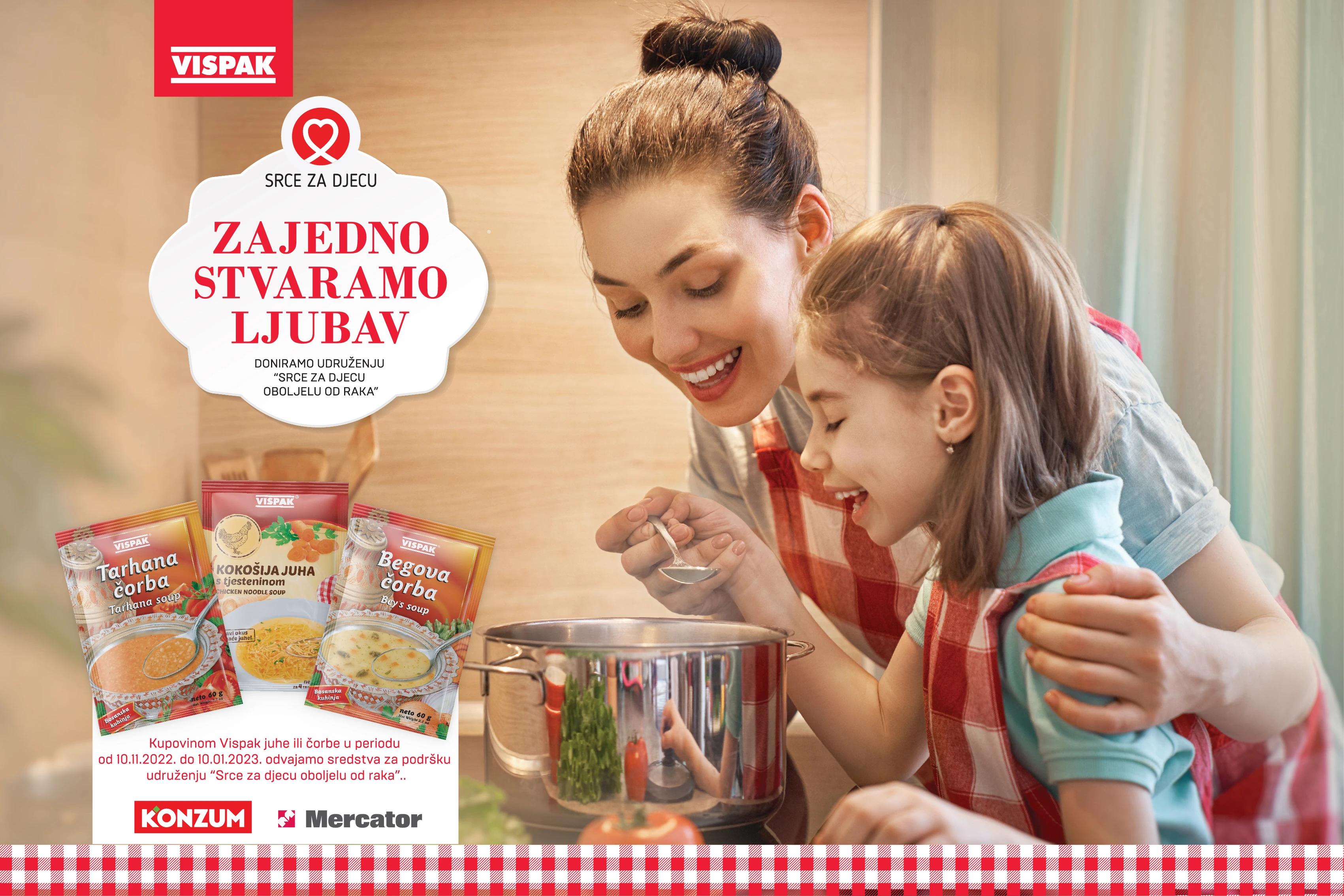 Vispak, Konzum i Mercator zajedno ''stvaraju ljubav'' za djecu oboljelu od raka