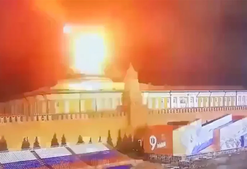 Objavljena snimka eksplozije nad Kremljom