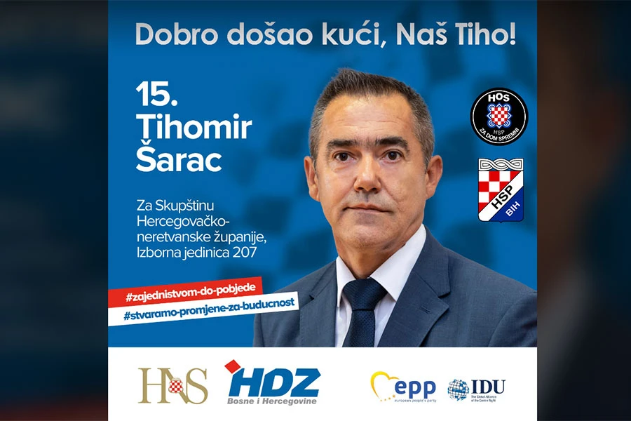 Tihomir Šarac - kandidat za Skupštinu HNŽ