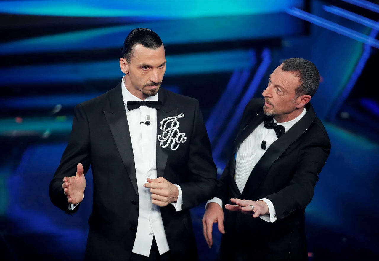 VIDEO | Ibrahimović izašao na scenu Sanrema uz pjesmu 'Jutro je'