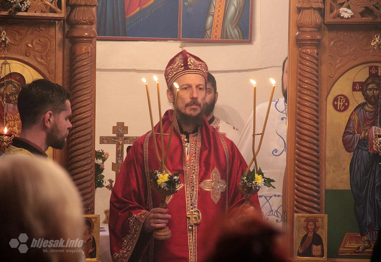 Vladika Dimitrije na božićnoj liturgiji u Mostaru