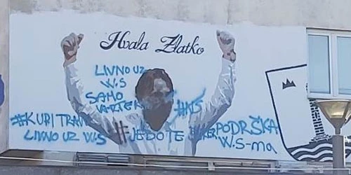 Livno: Mural Zlatka Dalića išaran uvredljivim porukama