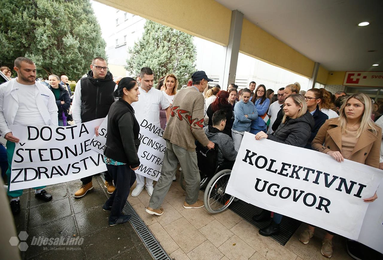 Liječnici reagirali na prosvjed u Mostaru 