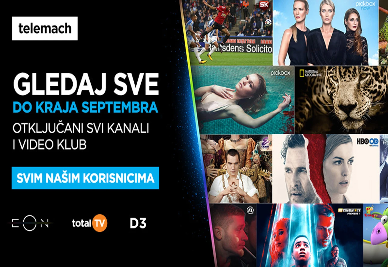Akcija svih otključanih kanala i videokluba produžava se do rujna