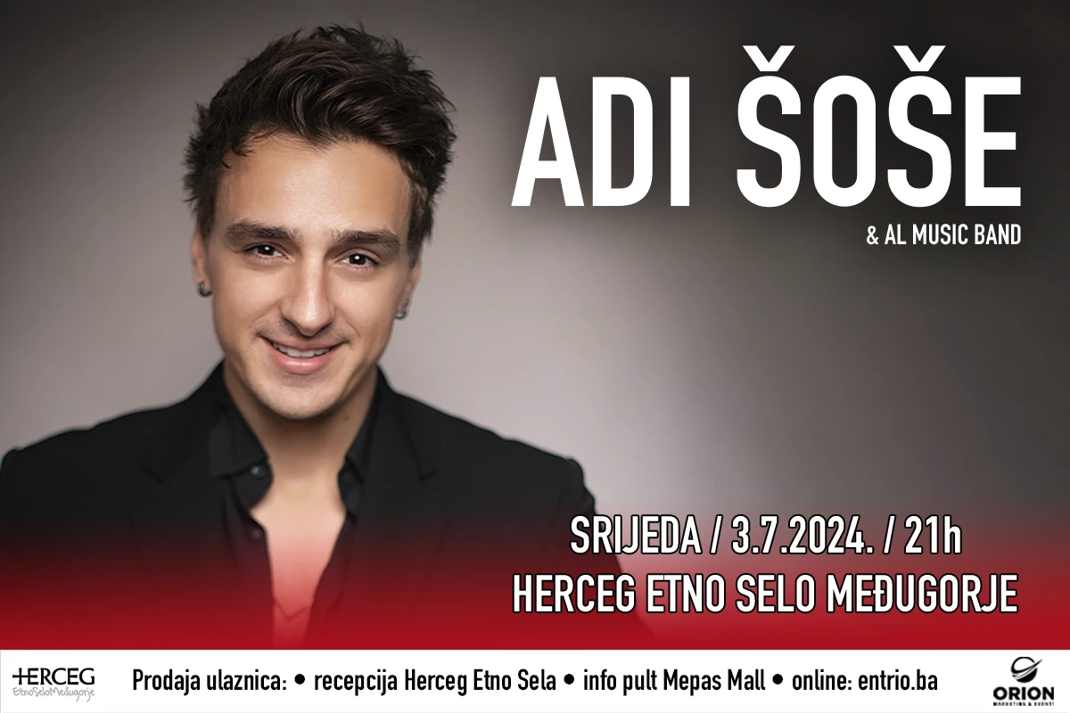 Rasprodane ulaznice u pretprodaji za koncert Adija Šoše u Međugorju