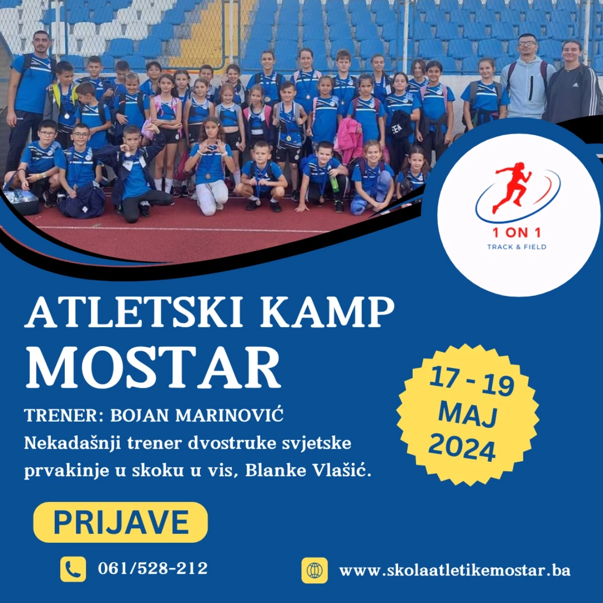 Atletski kamp za mlade atletičare u Mostaru - Stiže trener Blanke Vlašić