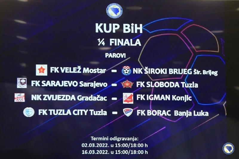 Hercegovački derbi u četvrtfinalu Kupa BiH