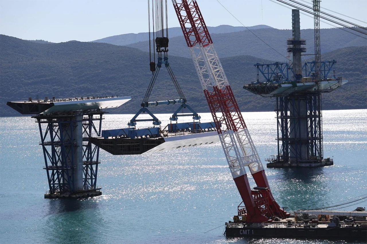 Pelješki most i pristupne ceste u prometu sredinom 2022.