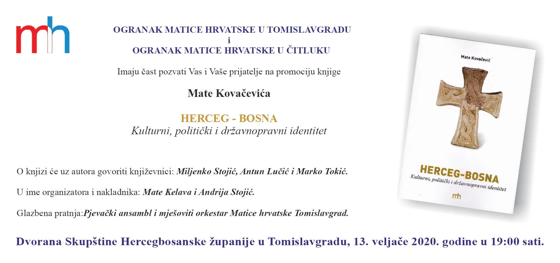 Promocija knjige ''Herceg-Bosna'' autora Mate Kovačevića