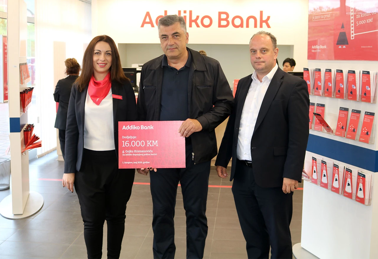 Addiko nagradio svoje klijente sa po 7.000 i 16.000 KM