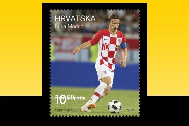 Luka Modrić na poštanskoj marki