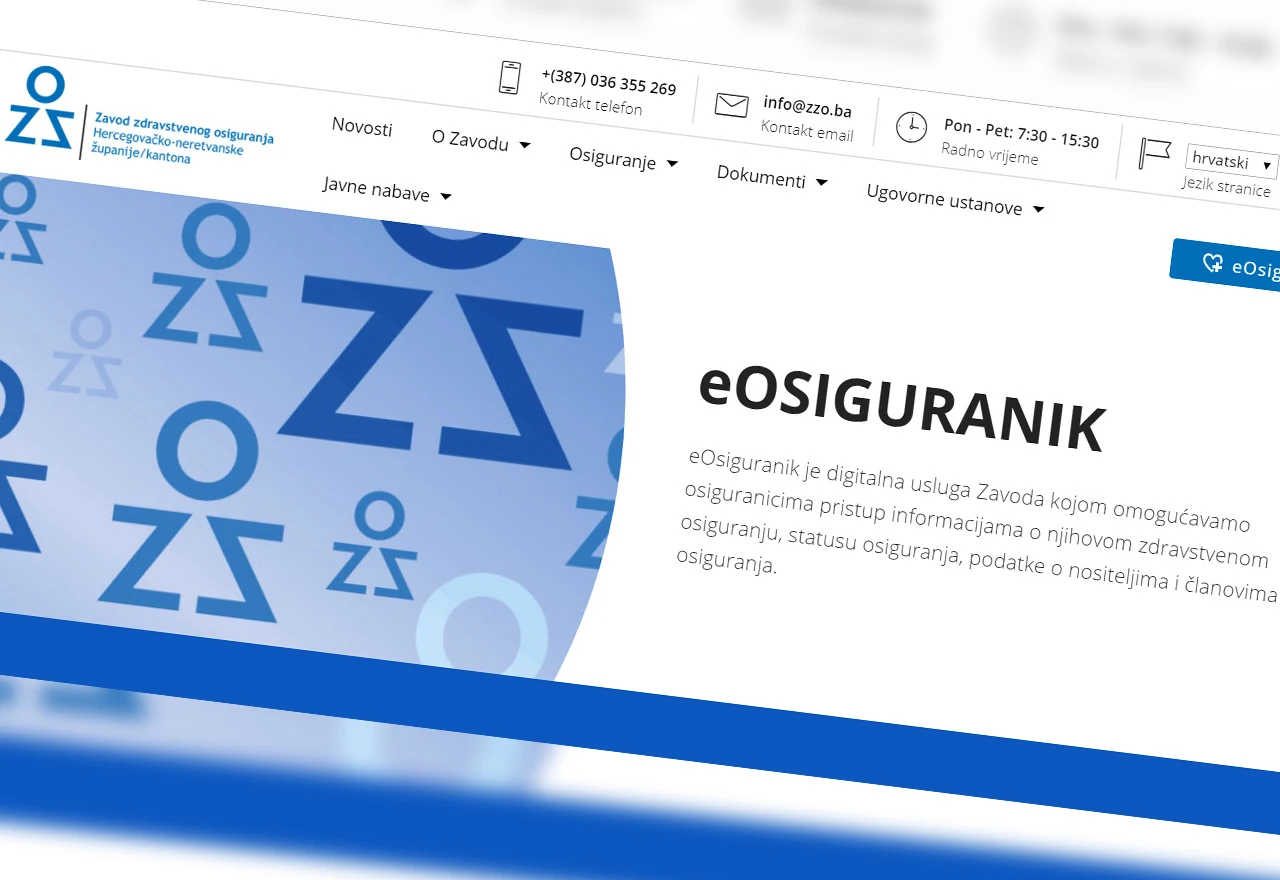 Osiguranici ZZO-a HNŽ-a: Provjerite svoje osiguranje online