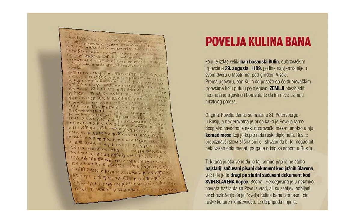 U fokusu obilježavanje 830. godišnjice od Povelje Kulina bana