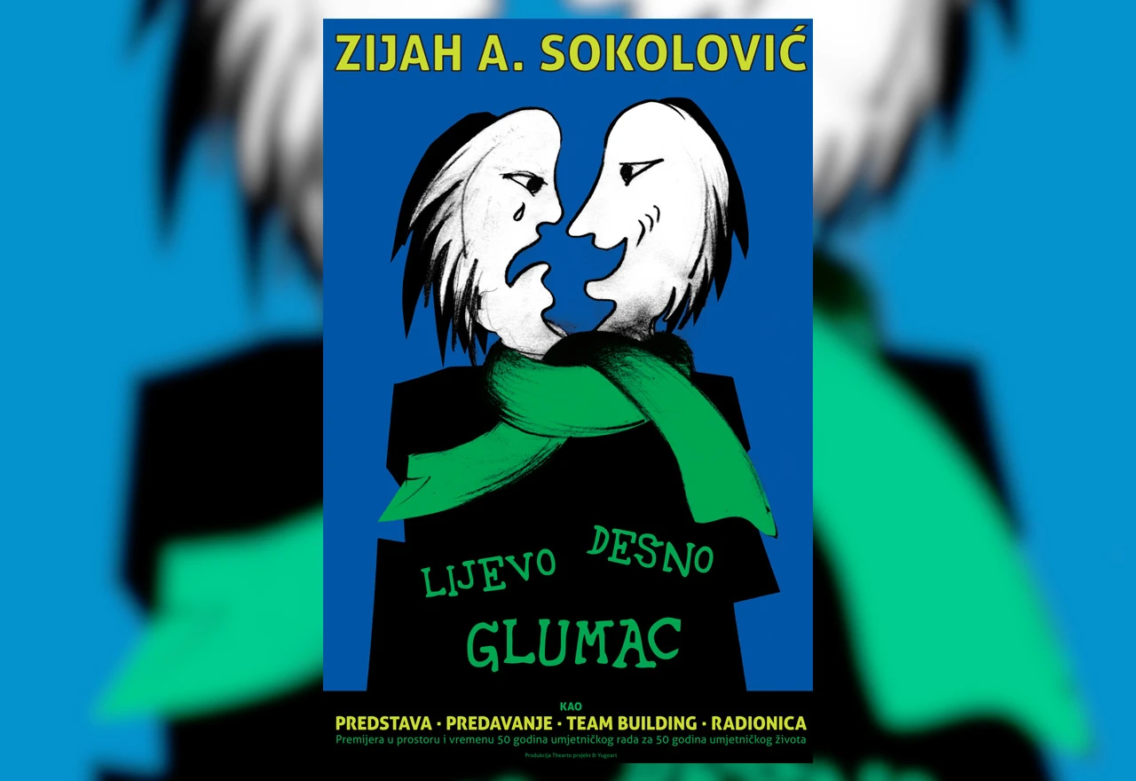 Zijah A. Sokolović u Narodnom pozorištu Mostar: Lijevo, desno, glumac