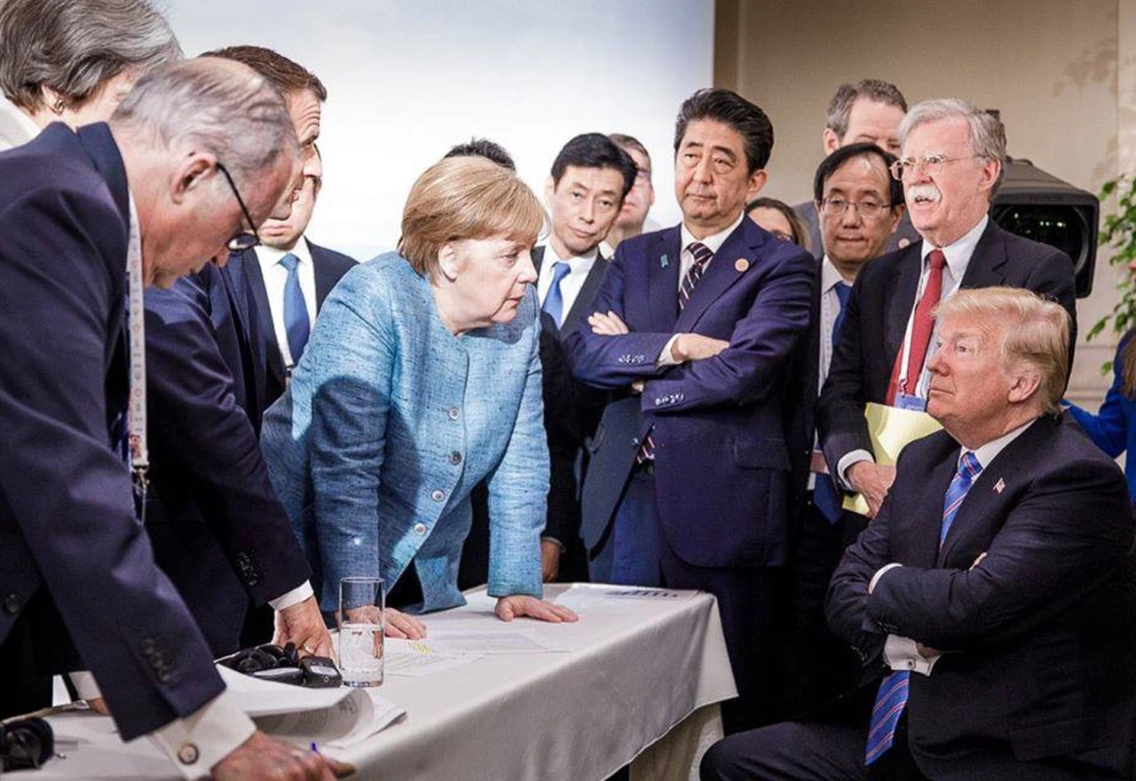 Fotografija Trumpa i Merkel na sastanku G7 postala viralni hit