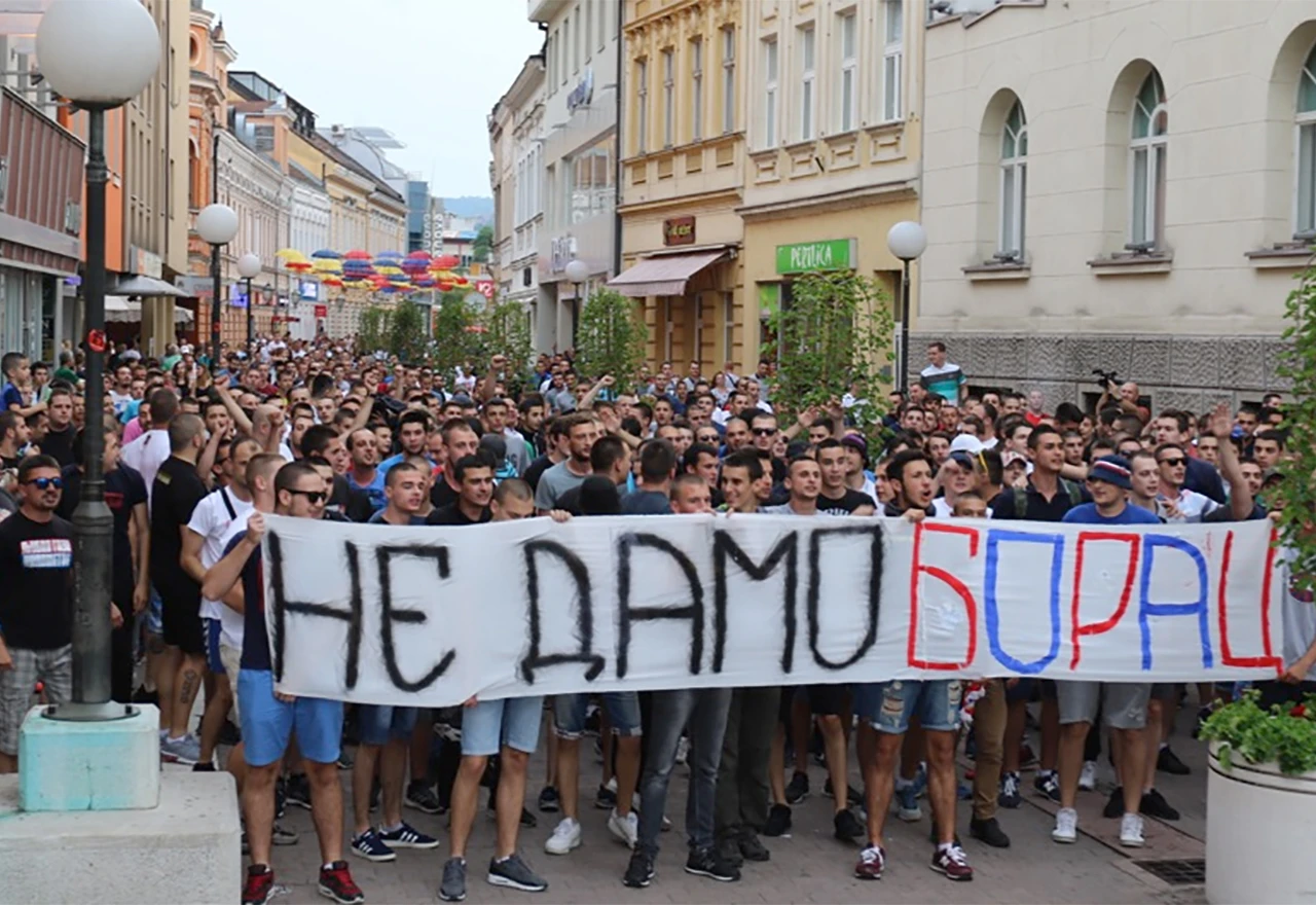 Navijači Borca prosvjedovali na ulicama Banja Luke