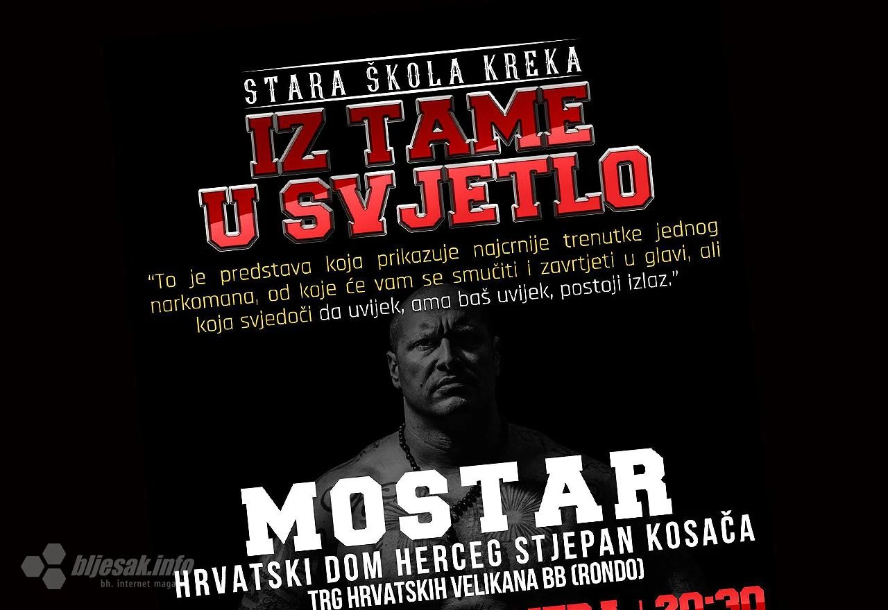 Reper Stoka pred mostarskom publikom pričat će o dugogodišnjoj ovisnosti