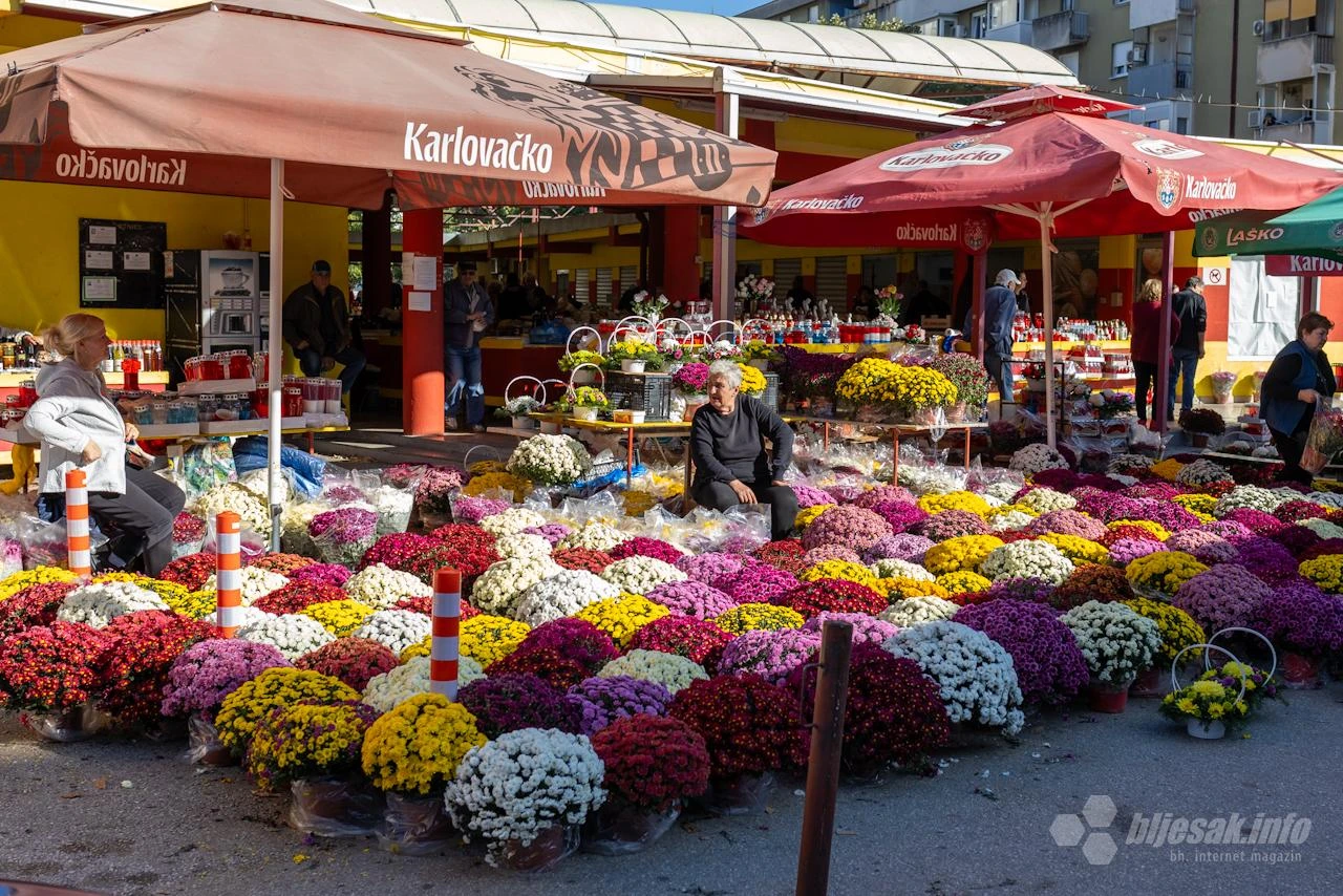 FOTO Uoči blagdana Svih svetih: Cijene cvijeća u Mostaru ostale iste kao lani