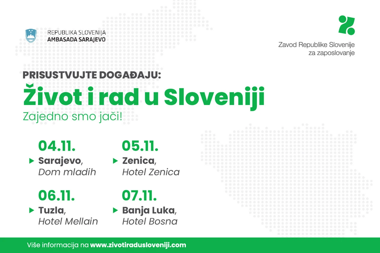Slovenački Zavod za zapošljavanje traži radnike u BiH