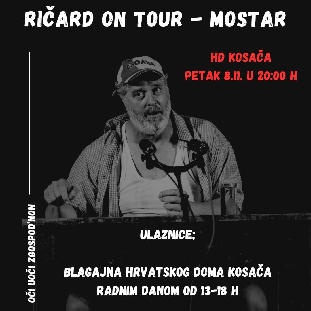 Ričard s hit-komedijom "Oči uoči zgospod'non" stiže u Mostar