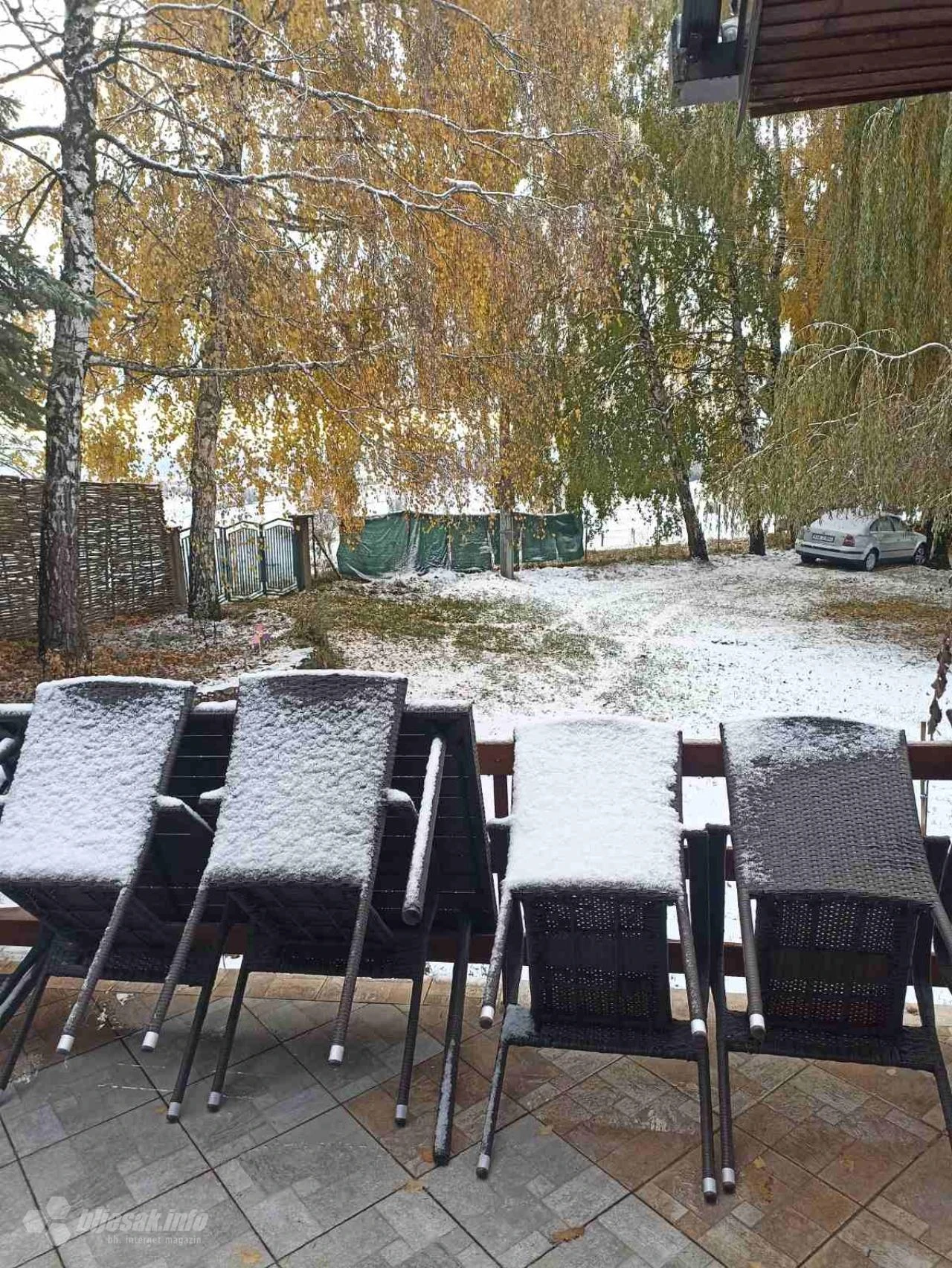 Snježno jutro i u Nevesinju: Pale prve pahulje