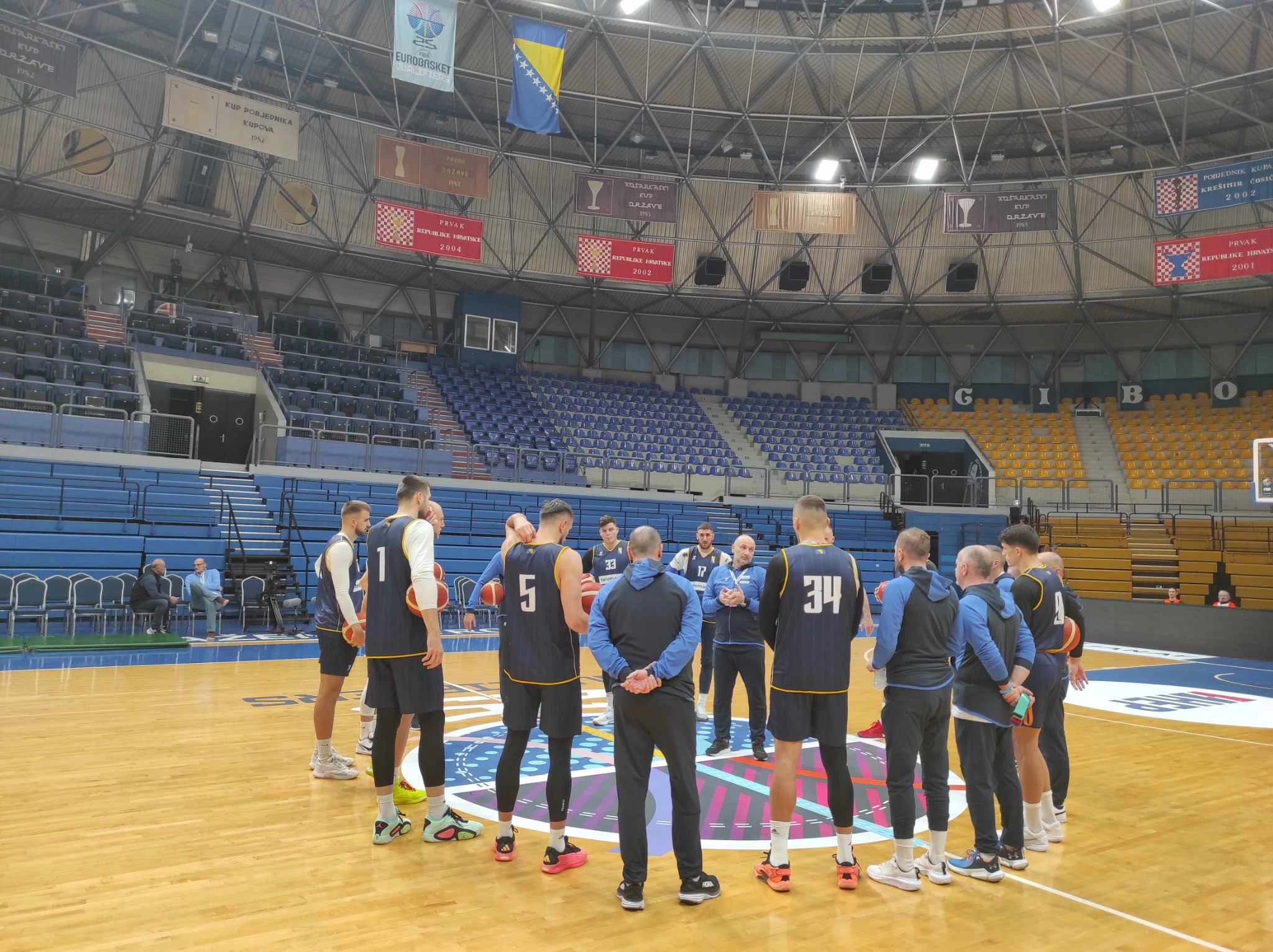 Košarkaši BiH odradili trening u Zagrebu, uz sve probleme optimizam prisutan