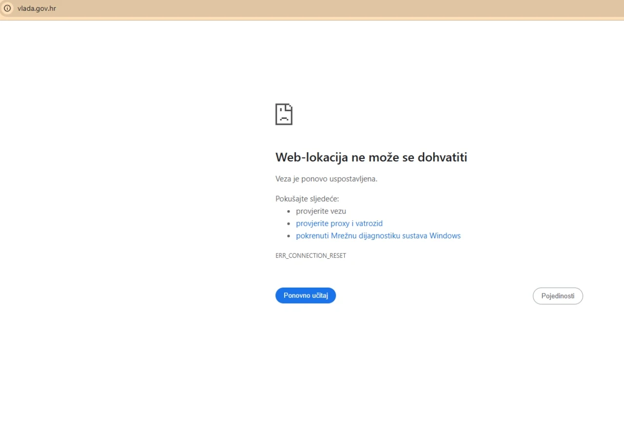 Burno jutro u Hrvatskoj: Pale stranice vlade, MUP-a i svih policijskih uprava