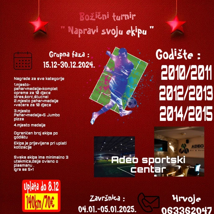 Posušje: Turnir 'Napravi svoju ekipu' u sportskom centru Adeo