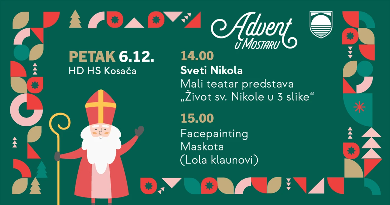 Sveti Nikola stiže na Advent u Mostar