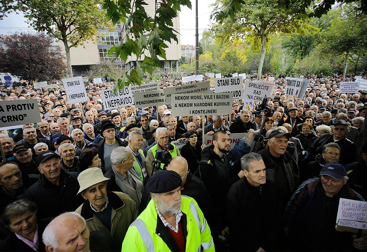 Prosvjed umirovljenika u Sarajevu