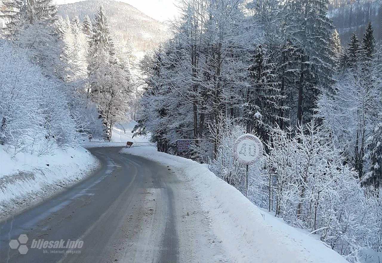Zbog niskih temperatura moguća poledica, prilagodite vožnju uvjetima na putu