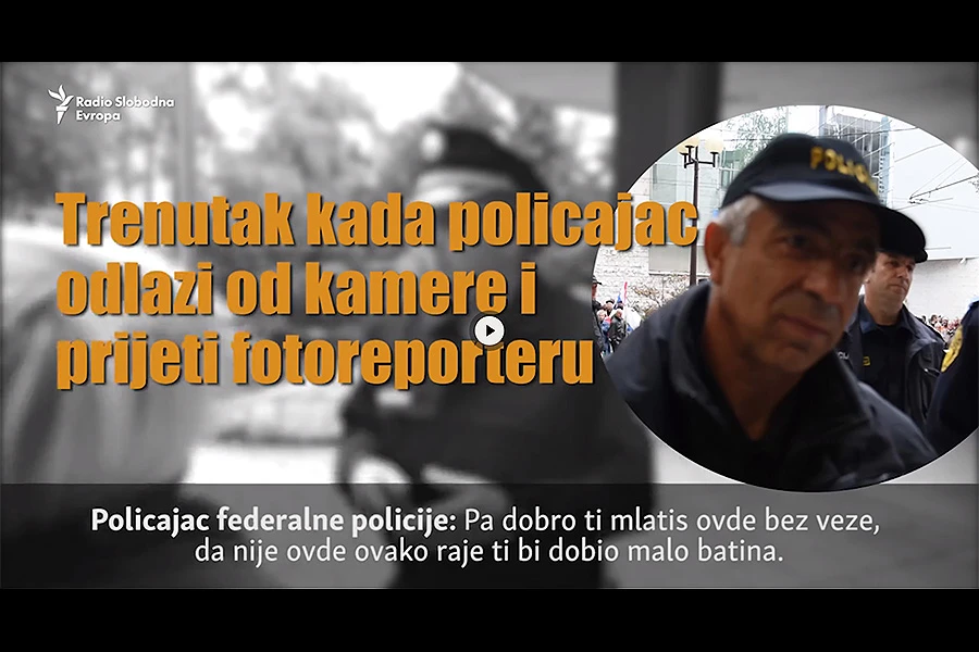 VIDEO | Novinari snimali prosvjede ispred Parlamenta, a policija im prijetila batinama