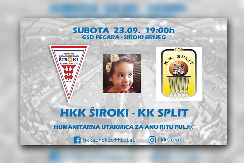 Široki i Split igraju za malenu Anu Ritu