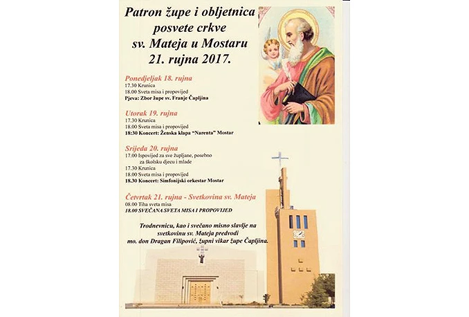 Proslava sv. Mateja u Mostaru