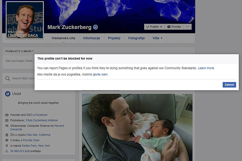 Dvije osobe na Facebooku ne možete nikako blokirati