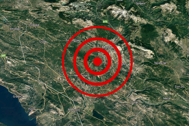 Serija potresa pogodila Hercegovinu
