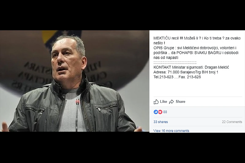 Jukić dobila zaštitu zbog prijetnji na Facebooku; Mektić kaže da smo smiješna država