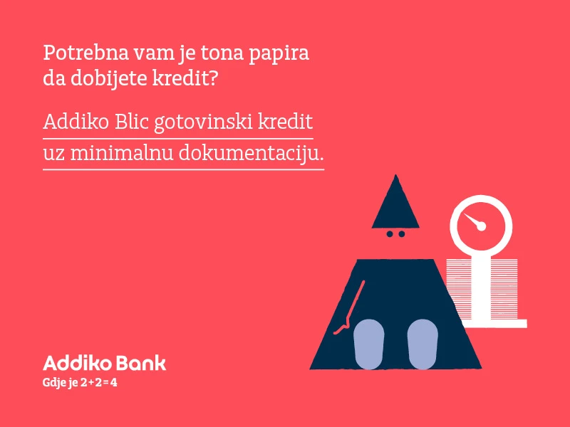 Addiko Blic gotovinski krediti do 70.000 KM