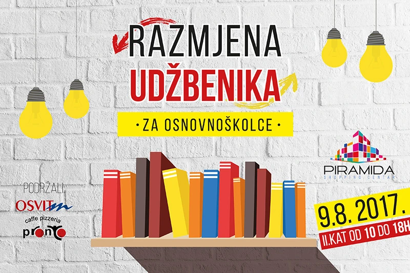 Razmjena udžbenika u Shopping centru Piramida