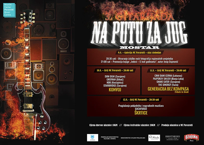 3. gitarijada ''Na putu za jug'' Mostar – kompletan program