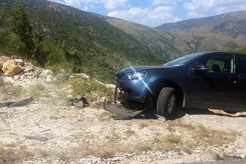 Žovnica: Automobil sletio s ceste 