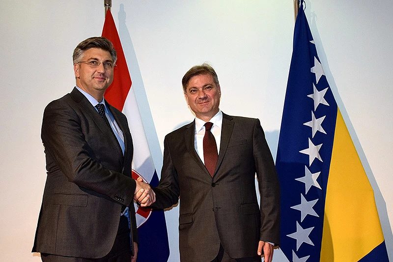 Predsjedavajući Zvizdić i premijer Plenković zadovoljni suradnjom BiH i Hrvatske