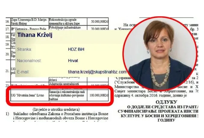 'Hrvatska žena' vraća 100.000 maraka državi