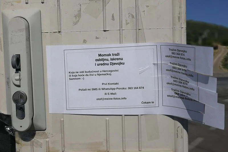 Ljubuški: Mladić traži ''osbiljnu i urednu Djevojku'' za život u Njemačkoj