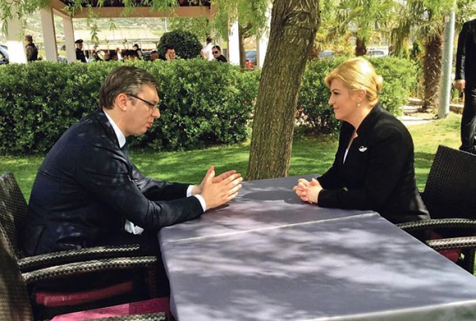 Kitarović i Vučić: Vrijeme je za pozitivan iskorak u odnosima Hrvatske i Srbije