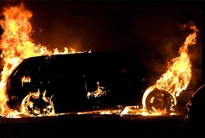 Izgorio Golf 6, policija obavila očevid